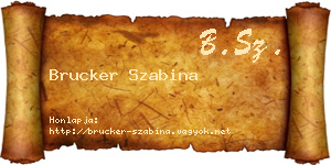 Brucker Szabina névjegykártya