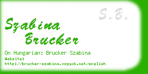 szabina brucker business card